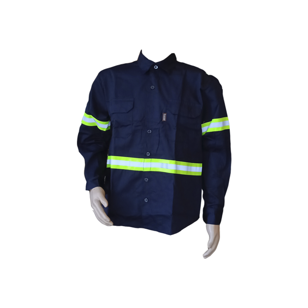 Imagen de Camisa de manga larga azul c/reflectivo